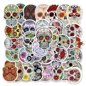 50PCS/Set Skull Stickers Laptop Decals Vinyl Horror Creepy Stickers for Skateboard Water Bottle Car Luggage Bicycle Motorcycle