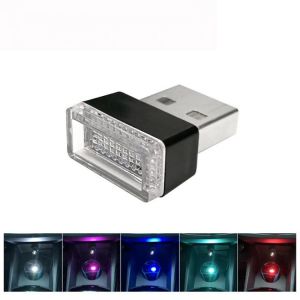 Car Atmosphere Lights LED Mini USB Cigarette Lighter Decorative Lights Lamp
