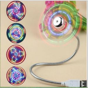 Durable Adjustable USB Gadget Mini Flexible LED Light USB Fan Desktop Clock Gadget LED Display