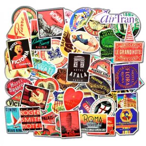 Mixed 55 pcs stickers  decals Home decor on laptop Handbag sticker decal fridge skateboard cut doodle sticker toy stickers