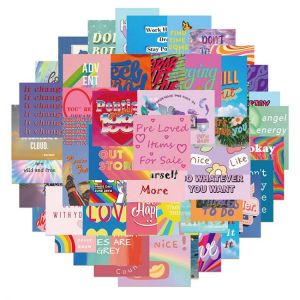 50Pcs Motivational Phrases Sticker Inspirational Life Quotes DIY Stationery Laptop Study Room Scrapbooking Graffiti Decals