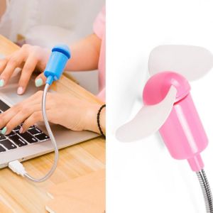 Mini USB Fan Flexible Bendable Notebook Air Cooler Cooling Fan For Computer PC Laptop Power Bank Parts Office Summer Gadget