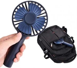 Mini USB portable handheld fan, desktop rechargeable personal fan with base for home, office, travel, outdoor cooling cooler
