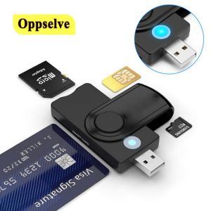 USB 3.0 2.0 Smart Card Reader Micro SD/TF memory ID Bank EMV Electronic DNIE Dni Citizen Sim Cloner Connector Cardreader Adapter