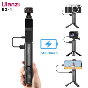 all in one place מצלמות ונלווים Ulanzi BG-4 Mini Tripod With 5000mAh Power Bank Hand Grip Monopod Portable tripod For Gopro Camera Phone Holder With 1/4 Screw