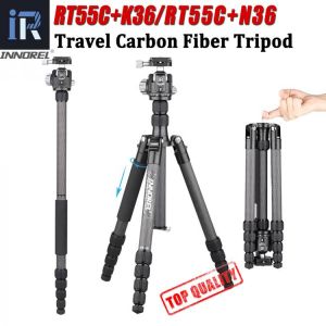 RT55C Professional 10 Layers Carbon Fiber Tripod For Digital Camera Suitable For Travel Top Quality DSLR Stand 161cm Max Height