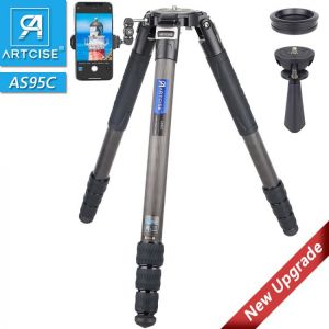 Luxury Professional Heavy Duty 10 Layers Carbon Fiber Tripod 40mm Leg Tube Ultra Stable AS95C Camera Stand 75mm Bowl Adapter