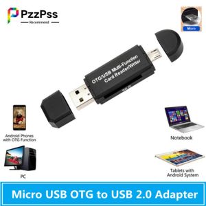 PzzPss OTG Micro SD Card Reader USB 2.0 Card Reader 2.0 For USB Micro SD Adapter Flash Drive Smart Memory Card Reader