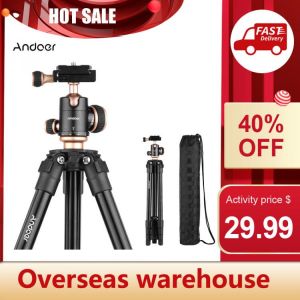 Andoer Camera Tripod Travel Panoramic Ballhead Adjustable Height Travel Tripod for DSLR Digital Camera for Canon Nikon Sony