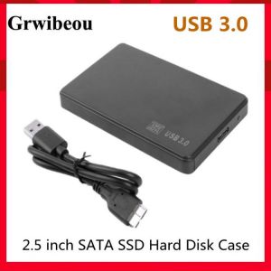 Grwibeou 2.5 Inch HDD SSD Case USB3.0 to SATA Hard Disk Box 5Gbps SD Disk Case HDD External Hard Drive Enclosure for Notebook PC