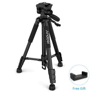 IN CZ Andoer TTT-663N Travel Tripod Professional Camera Tripod for Canon Nikon Sony SLR DSLR Camera Tripod Phone Clamp PK Q111