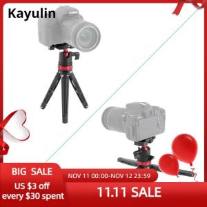 Kayulin Mini Tripod With Manfrotto QR Plate Handheld Travel Tabletop Tripod Stand With Ball Head For Gopro Canon Nikon Sony DSLR