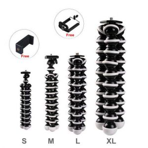 4 Sizes Octopus Tripods XL L M S Size For GOPRO SLR Digital Camera Cell Phone Flexible Stand Holder Tripod with Phone Clamp