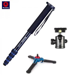 Manbily A-222 Aluminum Photography Stand Digital SLR Camera Monopod Additional Base & Ball Head mini high quality  camera trip