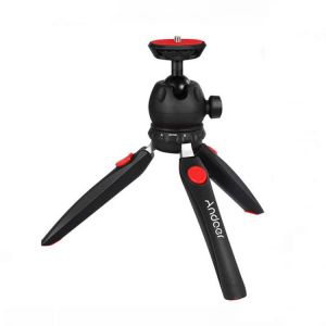 Andoer Mini Tabletop Tripod Phone Camera Tripod Portable Foldable with 1/4" Mounting Screw for DSLR/Mirrorless LED Video Ligh