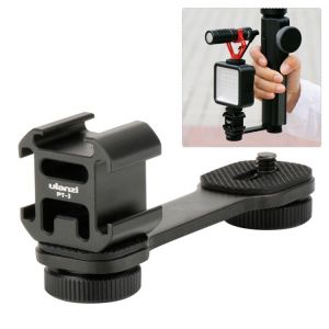 Ulanzi PT-3 Metal Extension Bar 3 Cold Shoe Mounts for Zhiyun Smooth 4/DJI OSMO/Vimble 2 Gimbal LED Light BY-MM1 Microphone