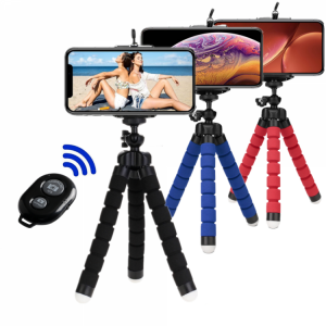 Tripod For Phone Mobile Camera Holder Clip Smartphone Monopod Tripe Stand Octopus Mini Tripods Flexible Portable Remote Shutter
