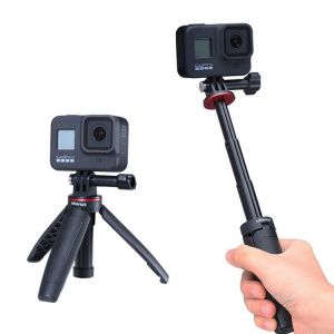 Ulanzi MT-09 Foldable Tripod Mini Portable Tripod Monopod for GoPro 10/9/8/7/6/5 Black Session Osmo Action Camera Accessories