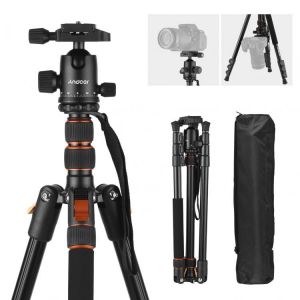 200cm 2-in-1 Photography Video Camera Tripod for Phone Max. 5kg Load Aluminium Alloy 360° Rotatable Ball Head with Carry Bag