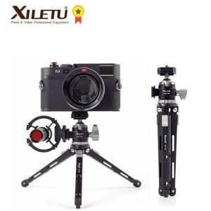 XILETU MC22 Mini Cold Shoe Ball Head Dual Use 1/4 Screw Cold Shoe Aluminum Alloy for Camera Phone Speedlite Tripod Selfie Stick