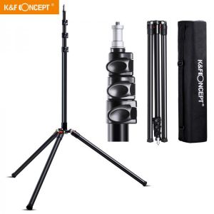 K&F Concept camera tripod Heavy Duty Light Stand,Adjustable Height Maximum 90.5 inch Aluminum Alloy with Case for Live Streami