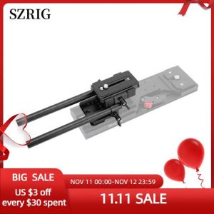 SZRIG V Lock Mount Adapter With Manfrotto QR Baseplate 15mm LWS Dual Rod Supporting System For Pro VCT-U14/ VCT-14 Tripod/ Dslr