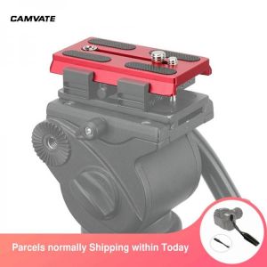 CAMVATE Manfrotto-Compatible Slide-in Quick Release Plate With 1/4"-20 & 3/8"-16 Threads For Manfrotto 577/ 501/ 504