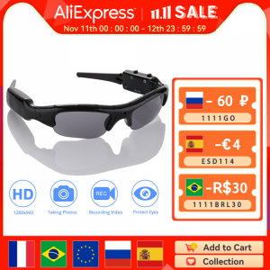 Light-weight DVR Sunglasses Camera TF Mini Audio Video Recorder High Quality Mini DV Video Recorder Stylish Eyewear For Adult