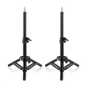 2pcs 37CM Light Stand 1/4 Screw Head Studio Lighting Lamp Tripod for E27 Photo Studio Video Lamp Bracket Holder