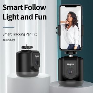 Portable All-in-one Auto Smart Shooting 360 Rotation Auto Face Tracking Object Tracking Camera Phone Mount Holder AI Follow