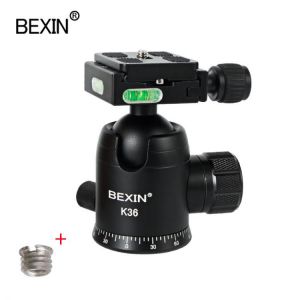 BEXIN K-36 rotating tripod head photo camera stand ball head panoramic shooting head dslr viedo mount adapter for point camera