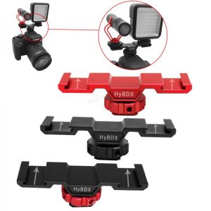 Double-head cold shoe holder Camera accessory mounting bracket Universal joint installation extension pole Microphone bracket