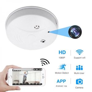 Mini WiFi Ceiling Camera Wireless Nanny Cam 1080P Home Security Surveillance Camcorder Motion Detection IP Audio Video Recorder