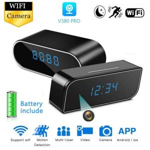 Wireless WIFI Camera Clock Wi-fi Mini Camera Time Alarm Watch P2P IP/AP Security Night Vision Motion Sensor Remote Cam