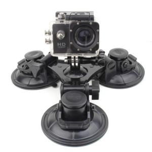 SOONSUN Accessories for GoPro Car Window Triple Sucker Suction Cup Mount for Go Pro Hero9 8 7 6 5 4 3 For DJI Osmo Action For Yi