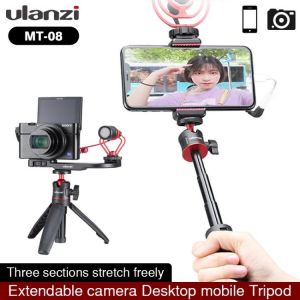 Ulanzi MT-08 Mini Extendable Desktop Tripod Handheld Photography Bracket Stand + Ballhead for Gopro Selfie Vlogging Smartphone