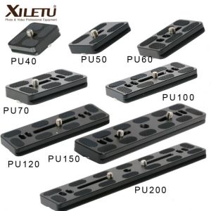 XILETU Quick Release Plate PU40 PU50 PU60 PU70 with 1/4" Screw Mount For Arca Swiss Benro Monopod Tripod Ball Head & SLR 