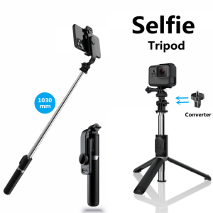 Roreta Wireless Bluetooth Selfie Tripod Extendable Foldable Monopod Universal For Phone selfie stick For Sports Action Cameras