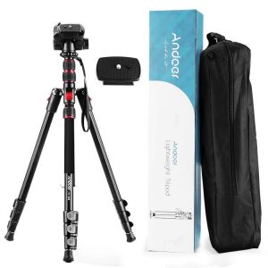 Andoer TTT-02 2-in-1 Photography Tripod Monopod Stand Aluminium Alloy 360° Rotatable Ball Head 200cm Max. 5kg Load Capacity