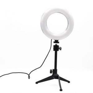 Adjustable Mini Tripod Stand Selfie Stick Ring LED Light Mount Holder Desktop Camera Accessories For for Youtube Live Makeup