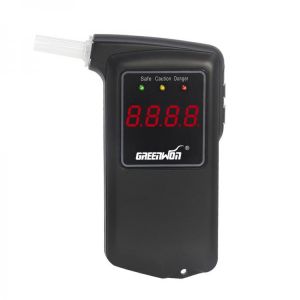 Free Shipping 2019 New High Accuracy Prefessional Digital Breath Alcohol Tester Breathalyzer AT858s  with 5 Mouthpieces