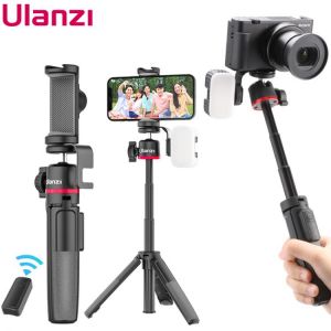 Ulanzi MT-30 Multi-function Extendable Selfie Stick Tripod For Phone Camera DSLR Mobile Tripod With Removable Bluetooth Remote