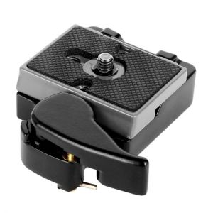 Black Camera 323 Quick Release Plate with Special Adapter (200PL-14) Compatible with Manfrotto 323 Tripod Monopod DSLR Cameras(N