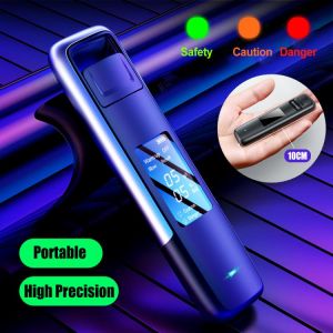 Digital Alcohol Tester LCD Breathalyzer Test Tool USB ChargingHigh Accuracy Breath Alcohol Detector Non-Contact Blowing Type