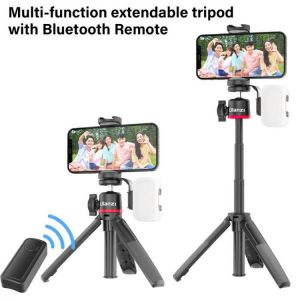 Ulanzi MT-30 Vlog kit Extendable Tripod Monopod for Smartphone Phone Holder Clamp Bluetooth Remote Control DSLR Selfie Stick