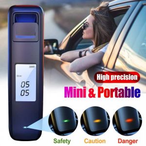 Professional Breath Alcohol Tester Sound Light Prompt Alarm High Accuracy Portable Breathalyzer Digital Alcohol Detector