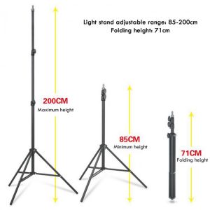 210CM Photographic Lighting Stand Photo Tripod Adjustable Ring Lamp Stand with 1/4 screw For Flash Umbrellas Reflector Lighting