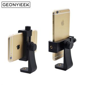 Universal Tripod Mount Adapter Cell Phone Clipper Holder Vertical 360 Rotation Tripod Stand for iPhone X 7 plus Samsung