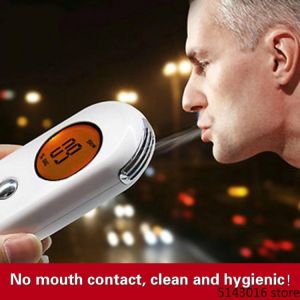2019 Professional Alcohol Breath Tester Breathalyzer Analyzer Detector Test Keychain  Breathalyser Device LCD Screen