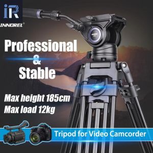 INNOREL VT80 Professional Aluminum Video Tripod Hydraulic Fluid Video Head Camera Tripod For Dslr Camcorder Dv 1.85M 12kg Load